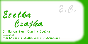 etelka csajka business card